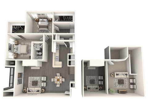 Nipmuc Floor Plan at Residences at Westborough Station, Massachusetts, 01581